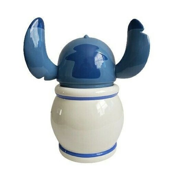 Disney Lilo & Stitch Cookies Cookie Jar Stitch Dog Collectible Blue White 12" - Picture 4 of 10